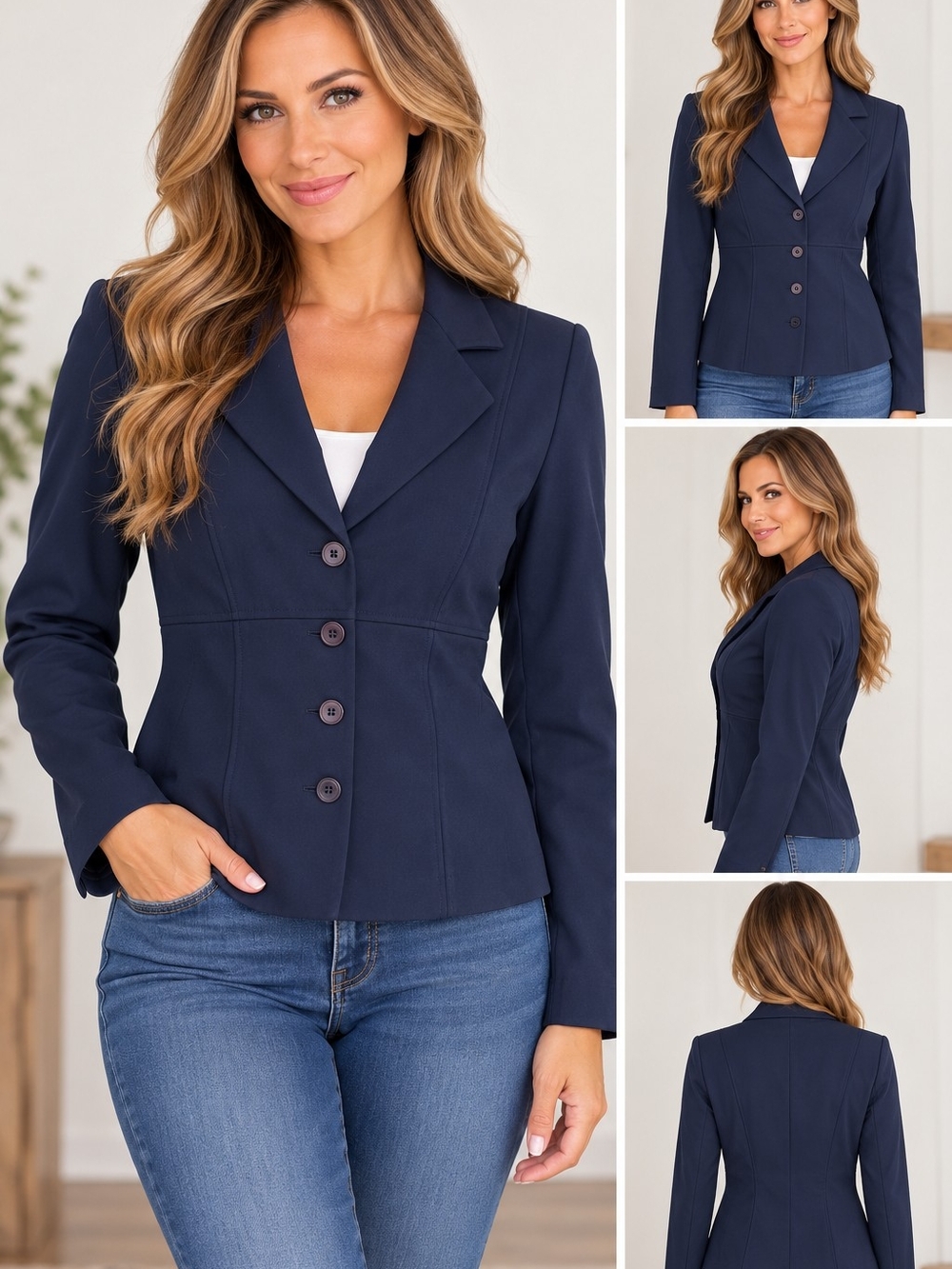 Alyn Paige Navy Tailored Women's Blazer